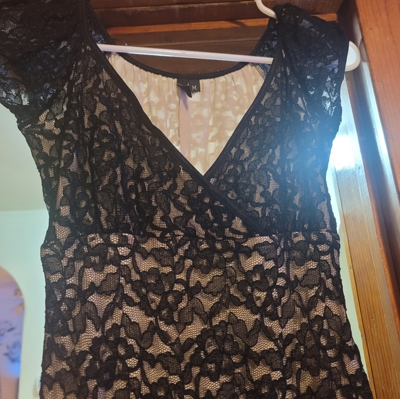 Trixxi Black Lace Dress with Nude Slip attached - Picture 6 of 10